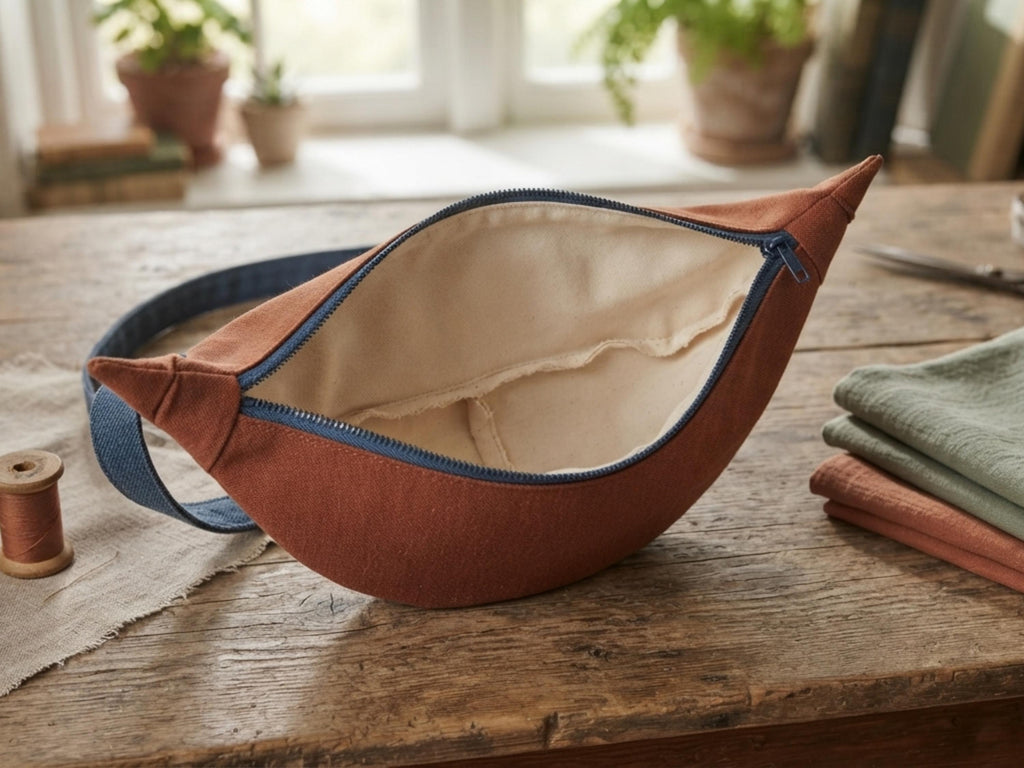 Moon Bag Sewing Pattern, Crescent Crossbody Bag PDF, Zip Pouch Tutorial, Mini Bag Beginner Pattern, Digital Download