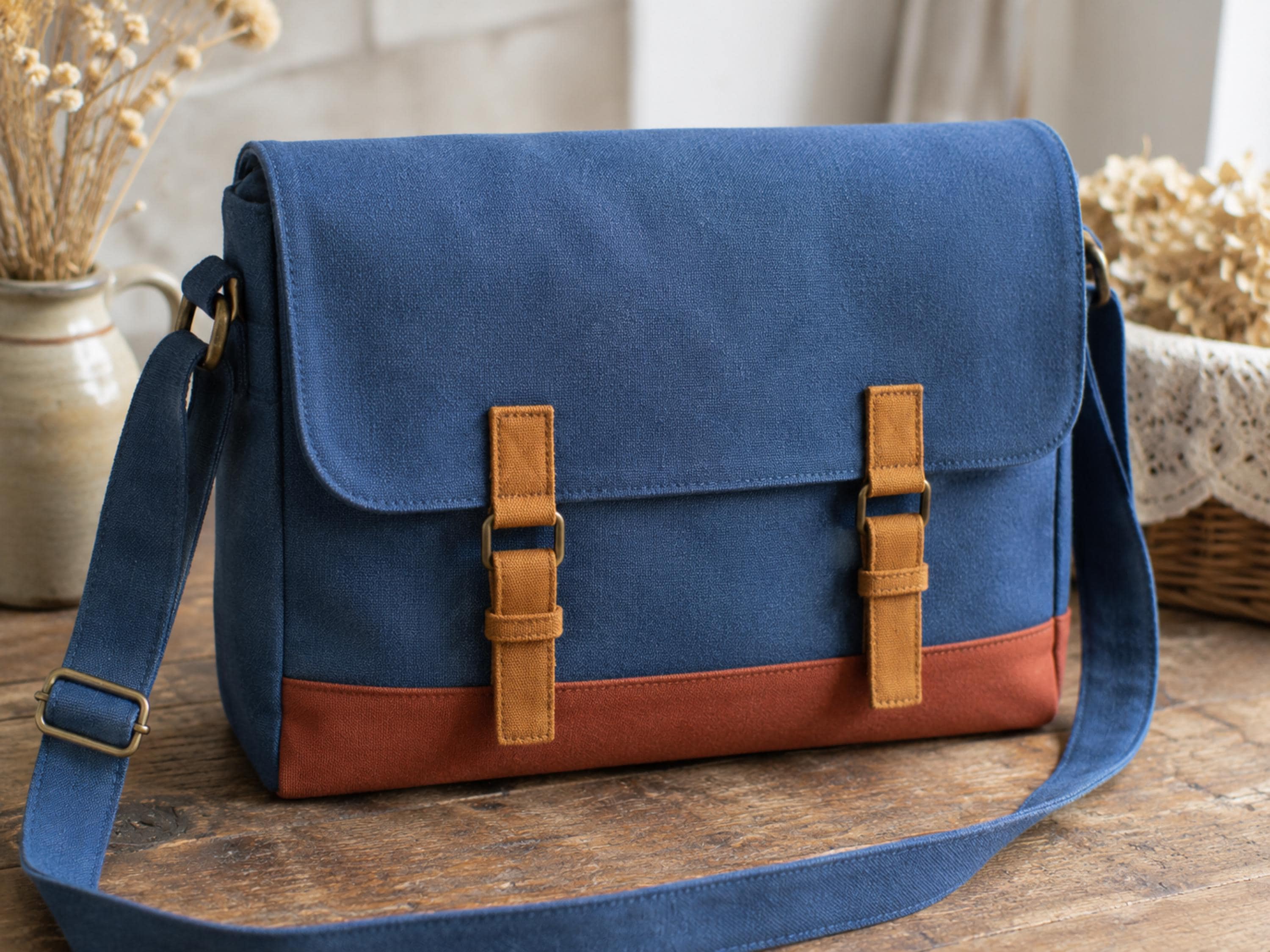 RETIREMENT SALE *Buckle Messenger Bag Sewing Pattern, Structured Flap Crossbody Tutorial (SML Sizes) (Digital Download)