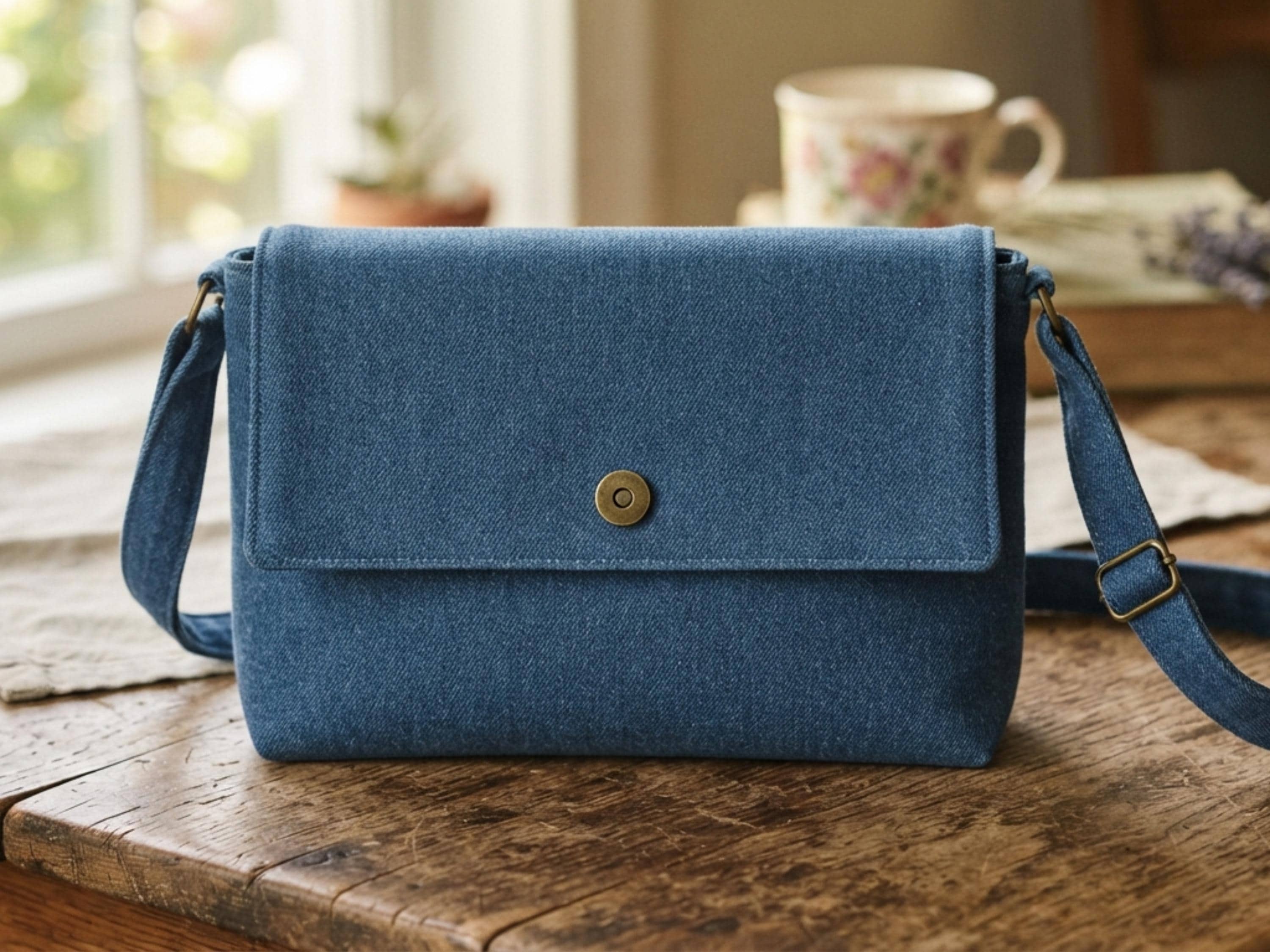 Crossbody Flap Bag Sewing Pattern, Canvas Messenger Bag PDF, Beginner Friendly Tutorial, Adjustable Strap Pattern, Digital Download