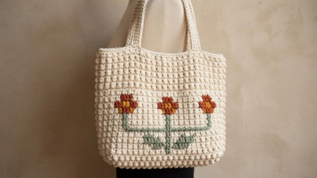 Crochet Flower Tote Bag Pattern PDF, Tapestry Crochet Mosaic Design, Colorful Bloom Bag Tutorial, Beginner Friendly, Instant Download