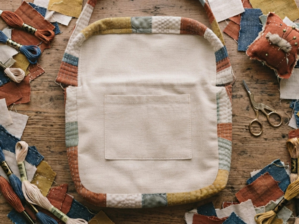 RETIREMENT SALE *Boro Patchwork Crossbody Bag PDF Sewing Pattern | Scrap Fabric Messenger Bag | Quilted Sashiko Style | Beginner Friendly