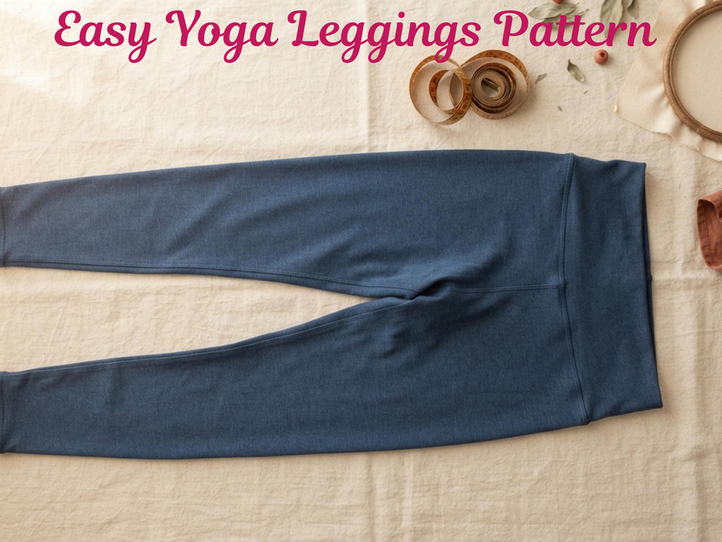 Yoga Leggings Sewing Pattern PDF | Women's Tights S-XL | Full Length & 7/8 Crop | 4-Way Stretch Activewear Digital Download