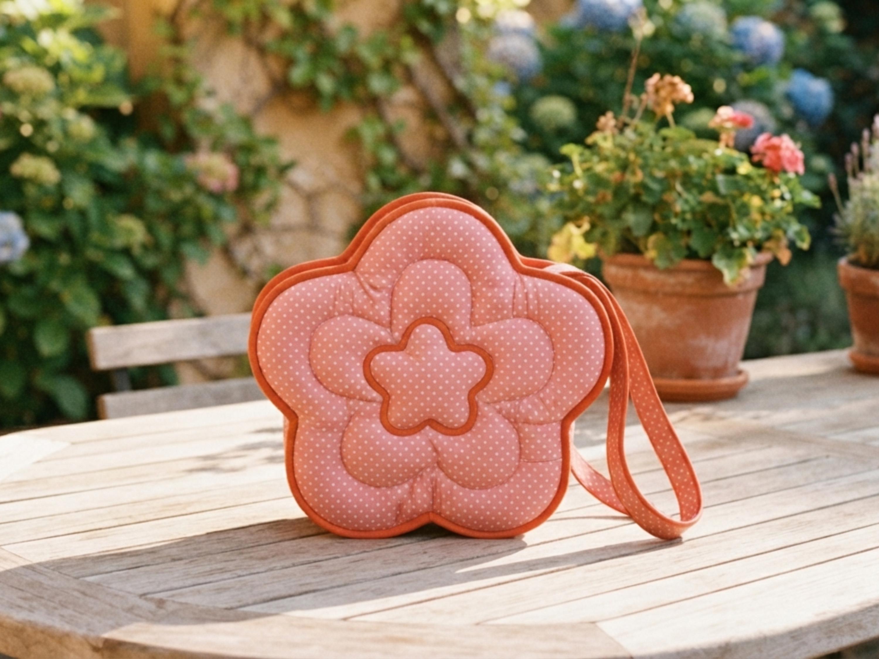 Blossom Flower Tote Bag Sewing Pattern PDF | Quilted Flower Shaped Bag DIY | Scalloped Petal Tote Tutorial