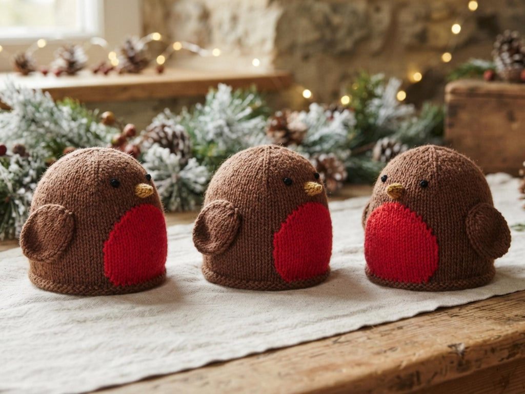 RETIREMENT SALE *Knitted Robin Chocolate Orange Cover Pattern (PDF Download) – Festive Cozy Ornament