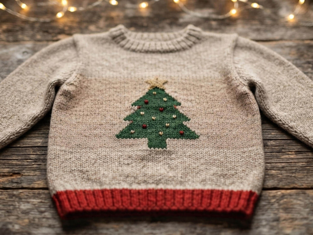 RETIREMENT SALE *Children's Christmas Tree Sweater Knitting Pattern (PDF Download)