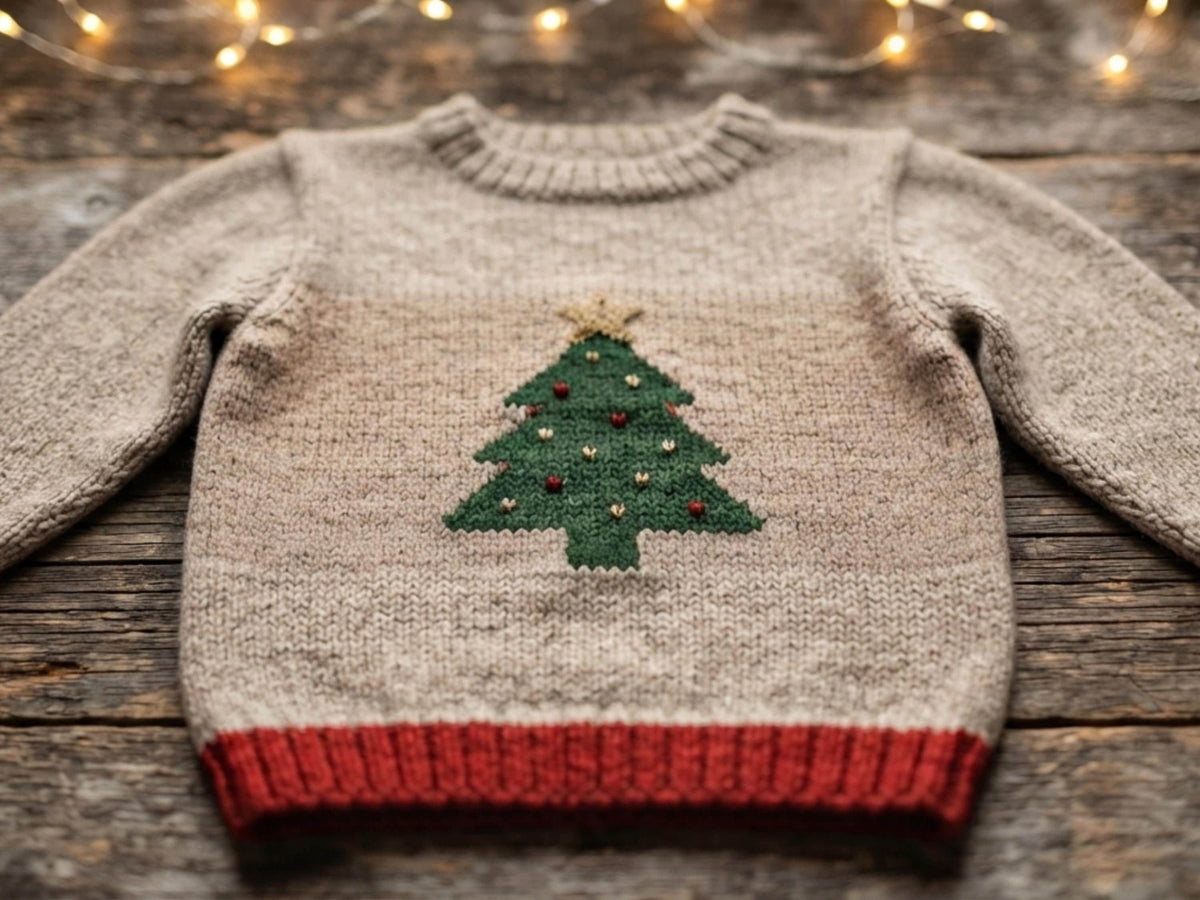 RETIREMENT SALE *Children's Christmas Tree Sweater Knitting Pattern (PDF Download)