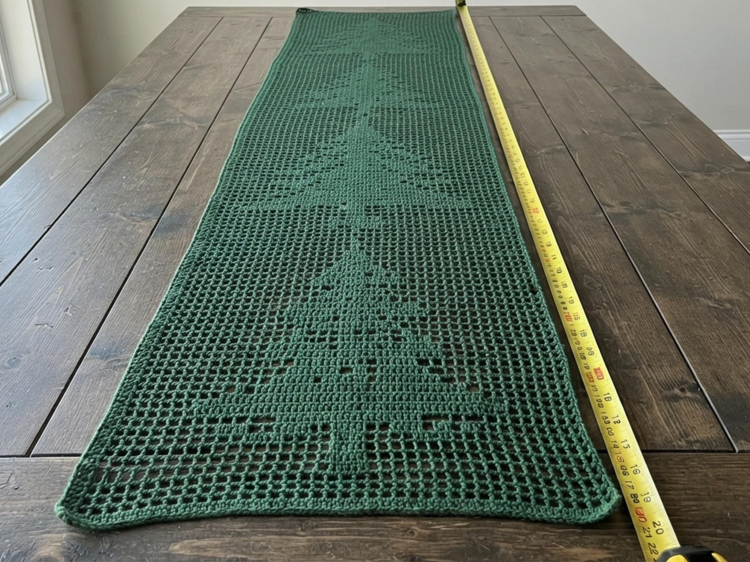 RETIREMENT SALE *Filet Crochet Table Runner PATTERN: Christmas Tree Holiday Decor (Digital Download)
