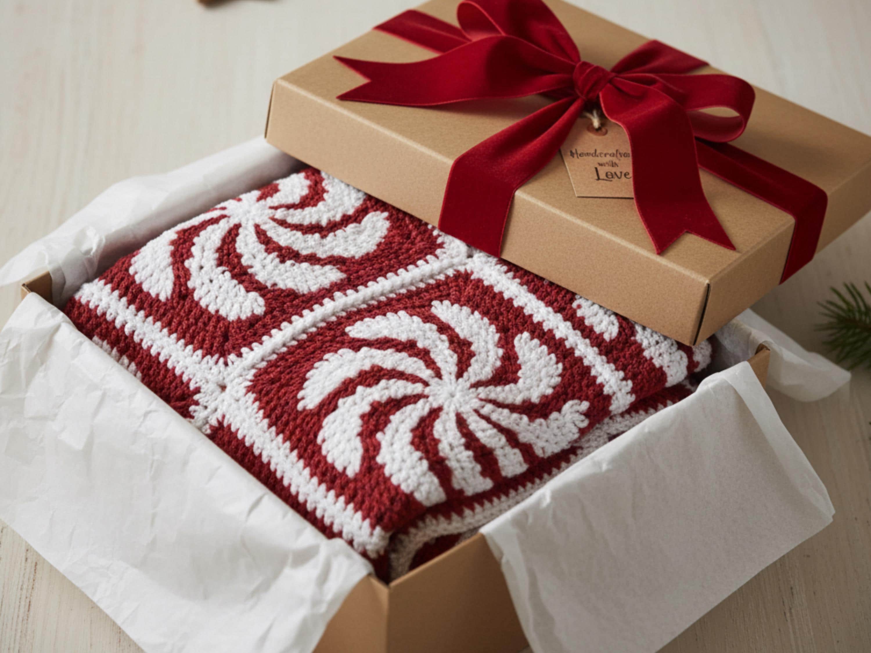 Christmas blanket Crochet Pattern PDF| Candy Cane Granny Circle Blanket Throw |Retro Holiday Crochet Pattern Instant Download