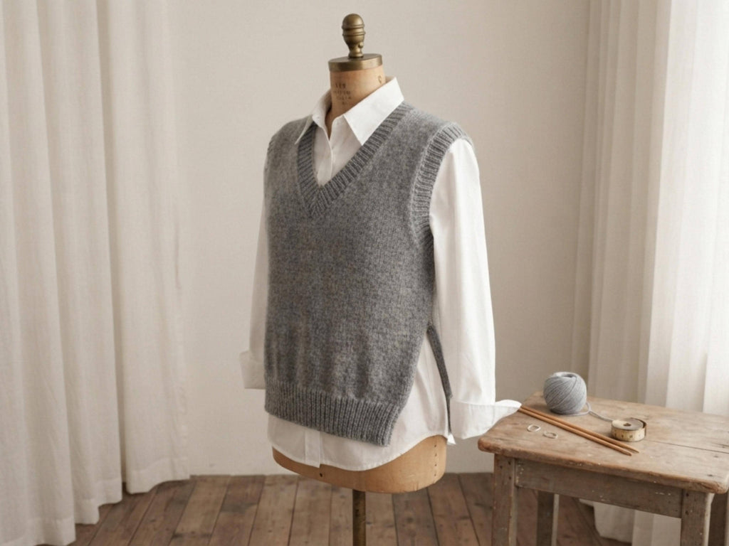 Womens  Vest Knitting Pattern (PDF Download)