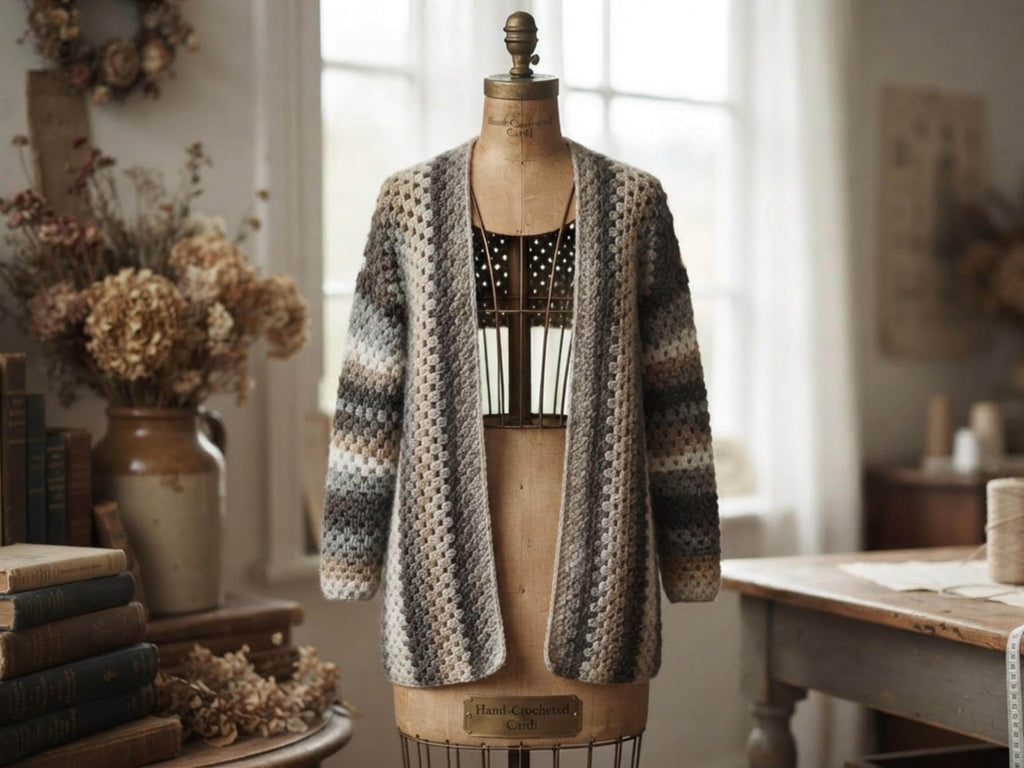 Granny Square Cardigan Crochet Pattern, Easy Sweater (PDF Pattern)