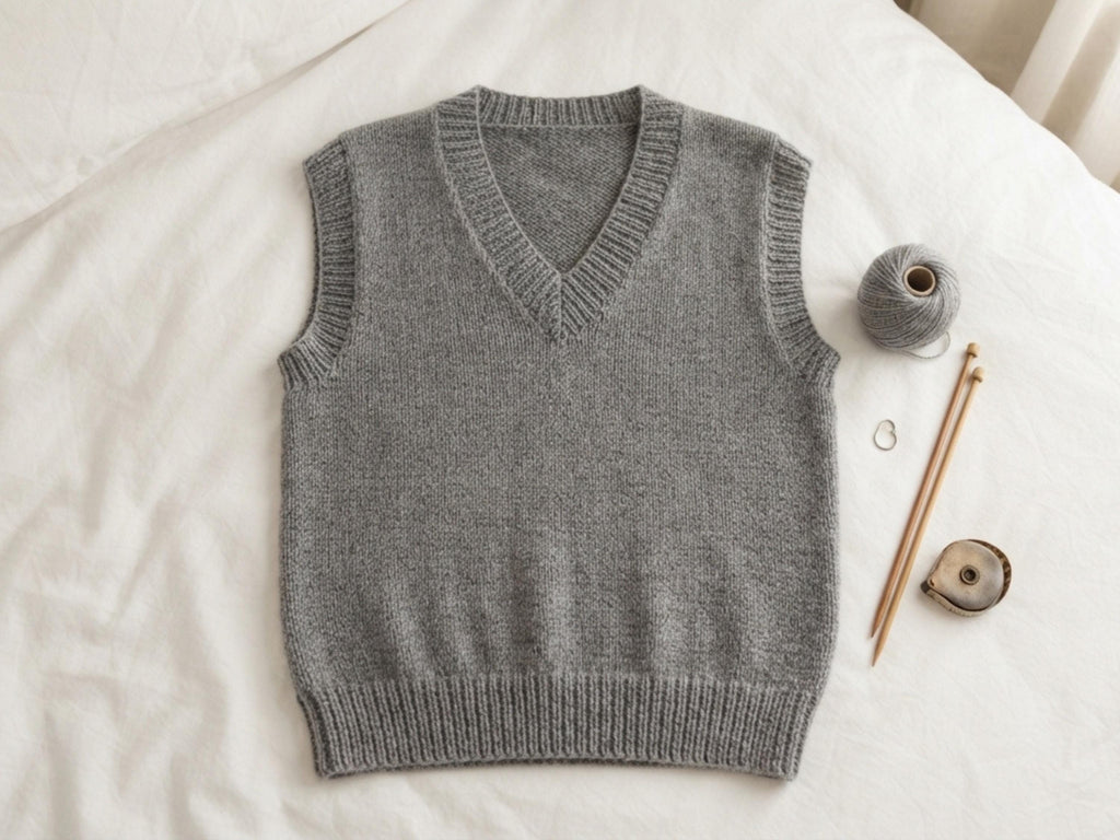 Women's Stocking Stitch Vest Knitting Pattern (PDF Download)