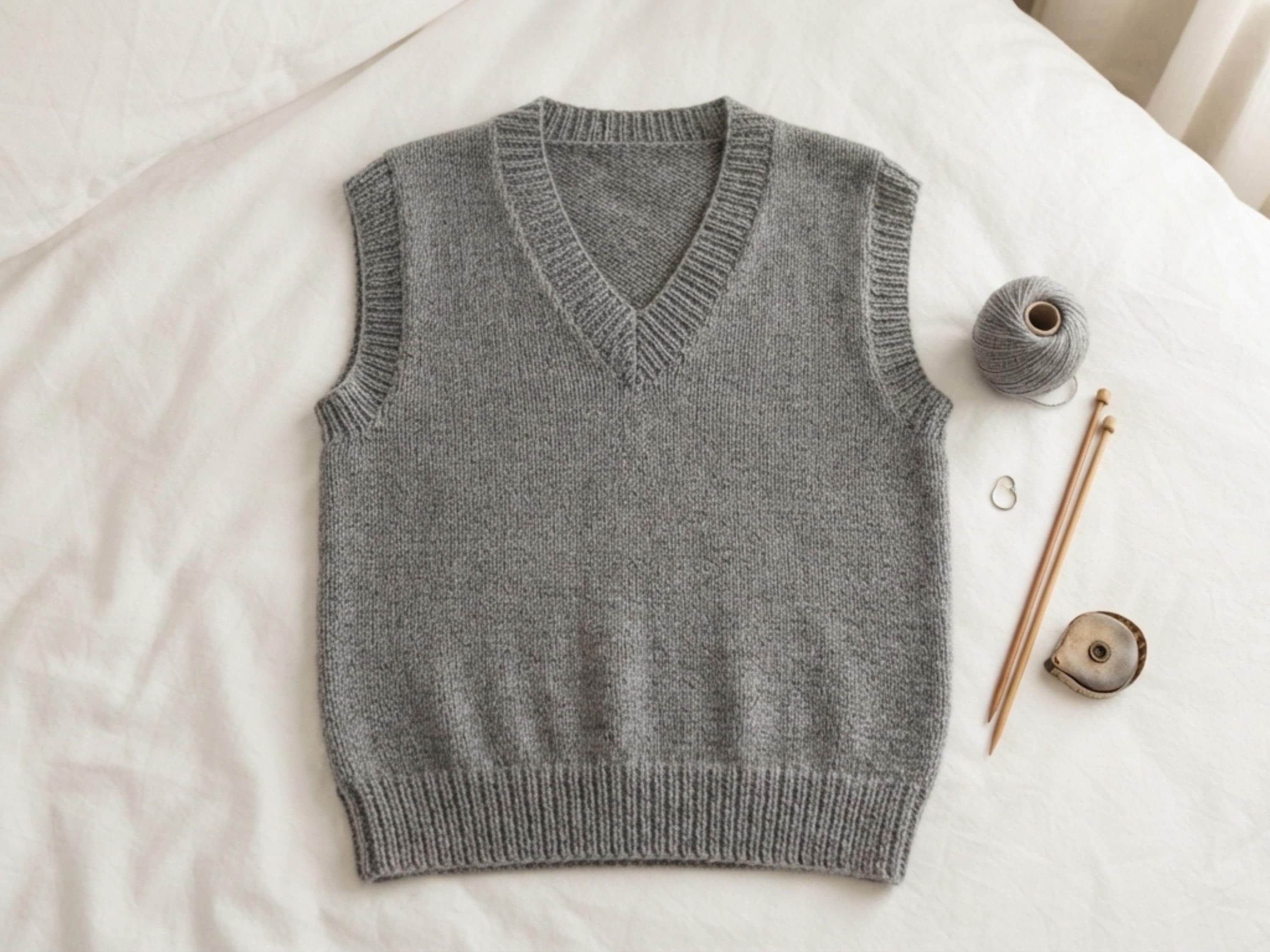 Womens  Vest Knitting Pattern (PDF Download)